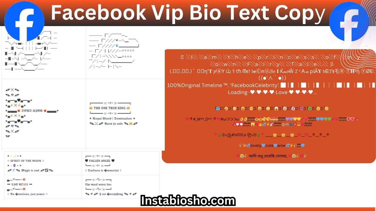 Facebook Vip Bio Text Copy 